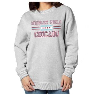 Wrigley Field Chicago Women's Warm Up Crew Sweatshirt-L